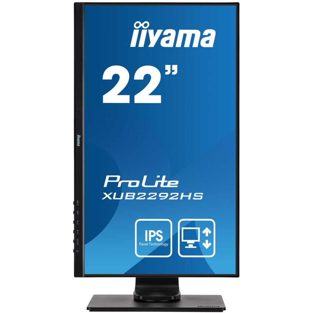 Iiyama - IIYAMA 21,5' ULTRA MINCE, dalle IPS, 1920x1080, 250cd/m2, haut-parleurs, DisplayPort, HDMI, VGA, 4ms, pied réglable en hauteur - Moniteur PC