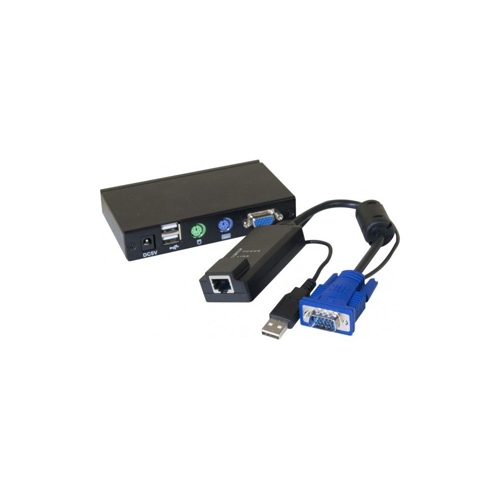 Dexlan - DEXLAN déport KVM VGA/USB sur RJ45 - 100M - Switch KVM
