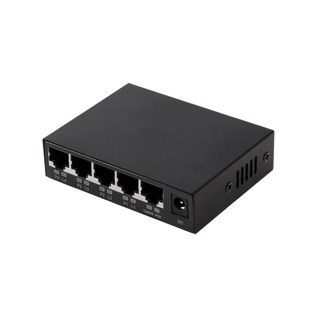 Wewoo - Switch pour appareils IP de téléphone IP VoIP Commutateur POE 5 ports 10 / 100Mbps réseau Power over Ethernet IEEE802.3af - Modem / Routeur / Points d'accès