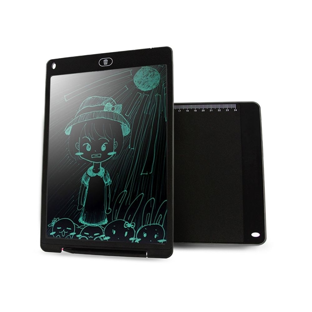 Wewoo - Tablette graphique noir Portable 12 pouces LCD Écriture Dessin Graffiti Électronique Pad Message Conseil Papier Brouillon avec Stylo, CE / FCC / RoHS Certifié - Tablette Graphique