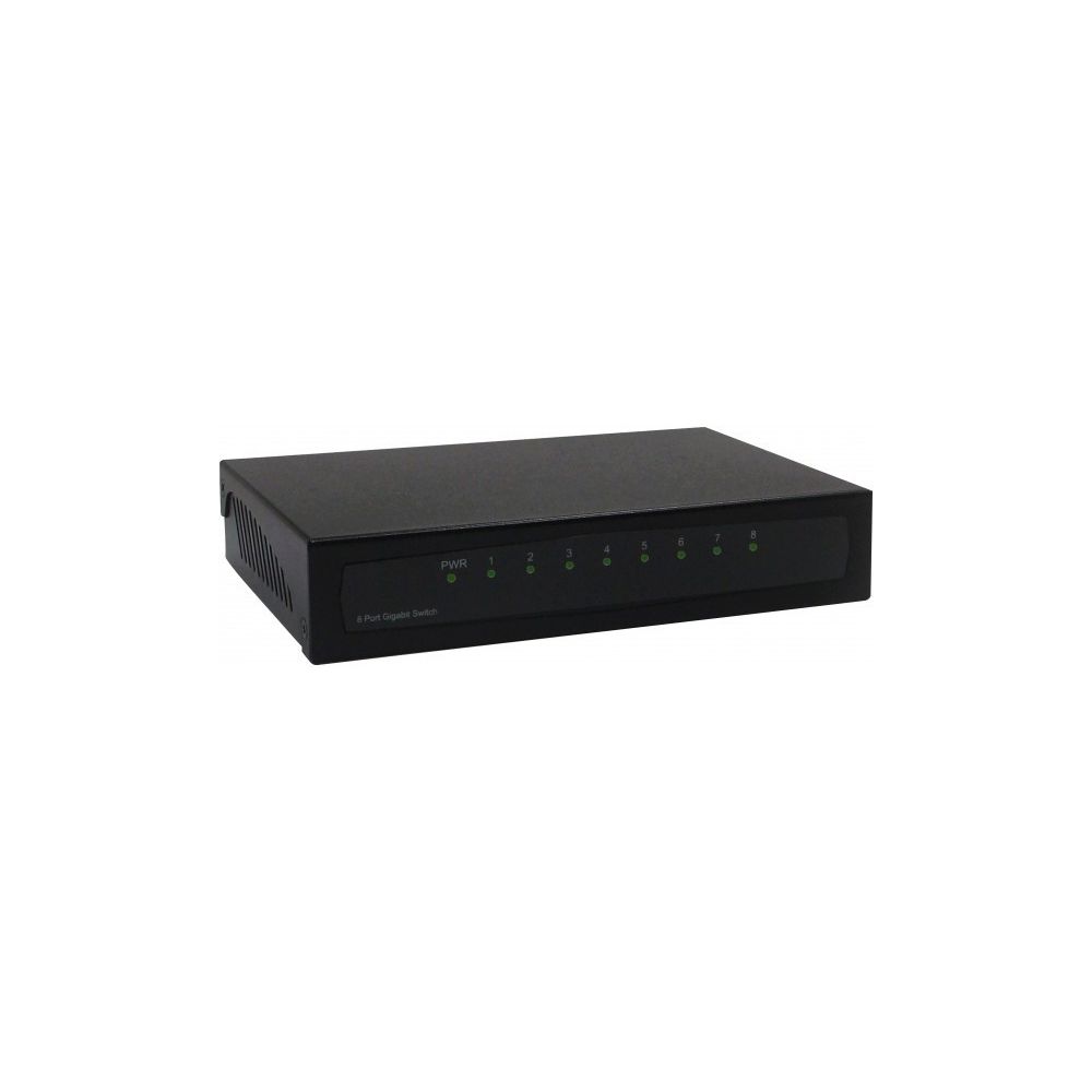 Dexlan - DEXLAN Switch Gigabit 8 ports métal noir - Switch
