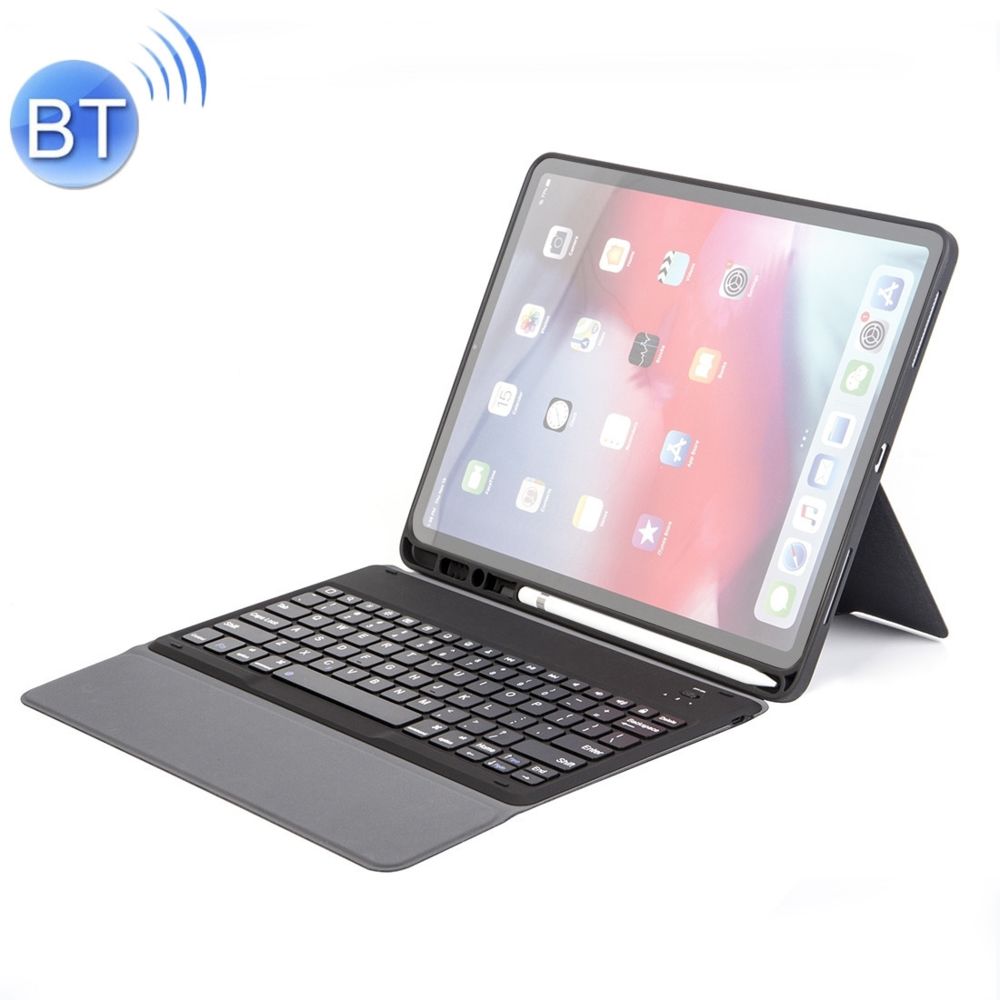 Wewoo - H12 pour iPad Pro Etui en cuir Bluetooth ultra-mince clavieravec fonction support et porte-stylet Noir - Clavier