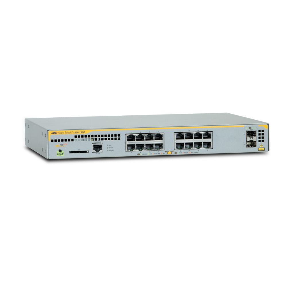 Allied Telesis - Allied Telesis AT-x230-18GP-50 Géré L2+ Gigabit Ethernet (10/100/1000) Gris Connexion Ethernet, supportant l'alimentation via ce port (PoE) - Switch