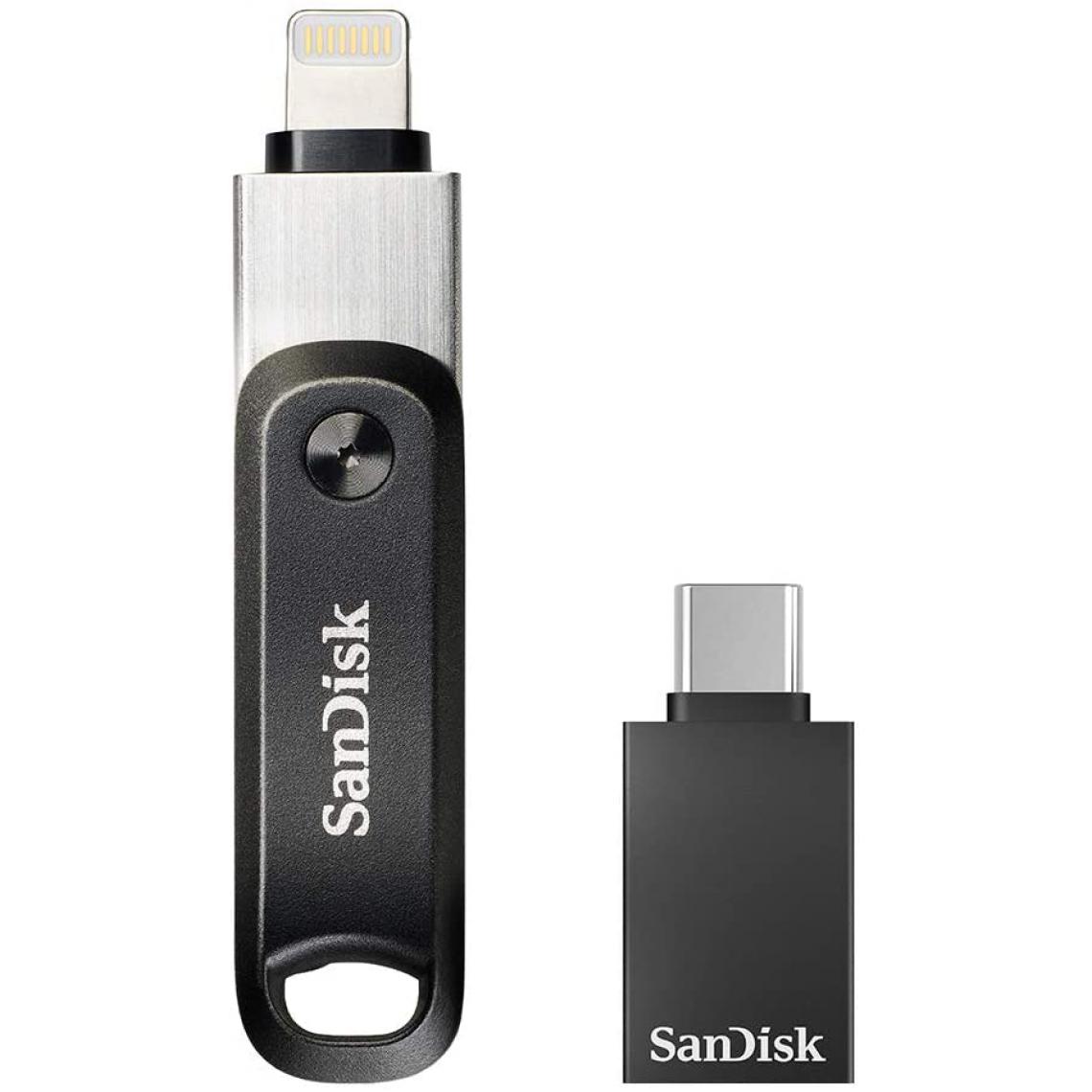 Mgm - Clé Sandisk 256 Go iXpand Go avec adaptateur USB-A vers USB-C - Lecteur carte mémoire