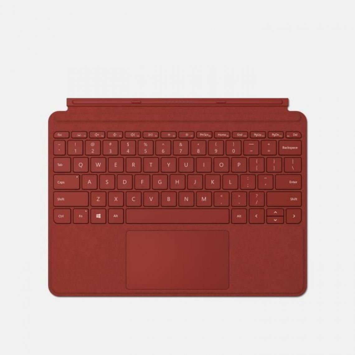 Microsoft - MICROSOFT Type Cover Surface Go 2 - Clavier AZERTY - Rouge Coquelicot - Clavier