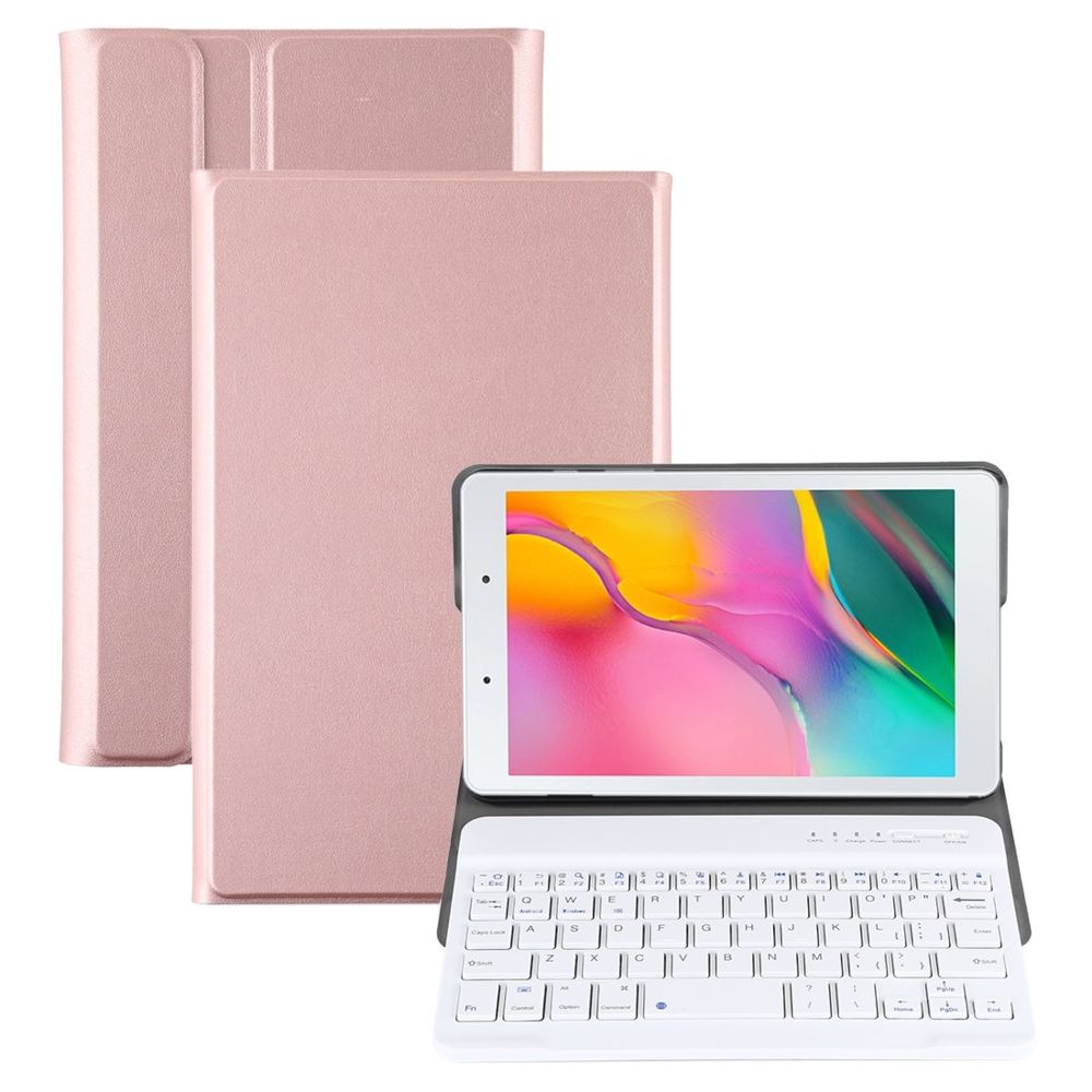 Wewoo - Étui cuir pour clavier Bluetooth magnétique ultra-mince et détachable Galaxy Tab A 8.0 2019 P200 / P205avec support or rose - Clavier