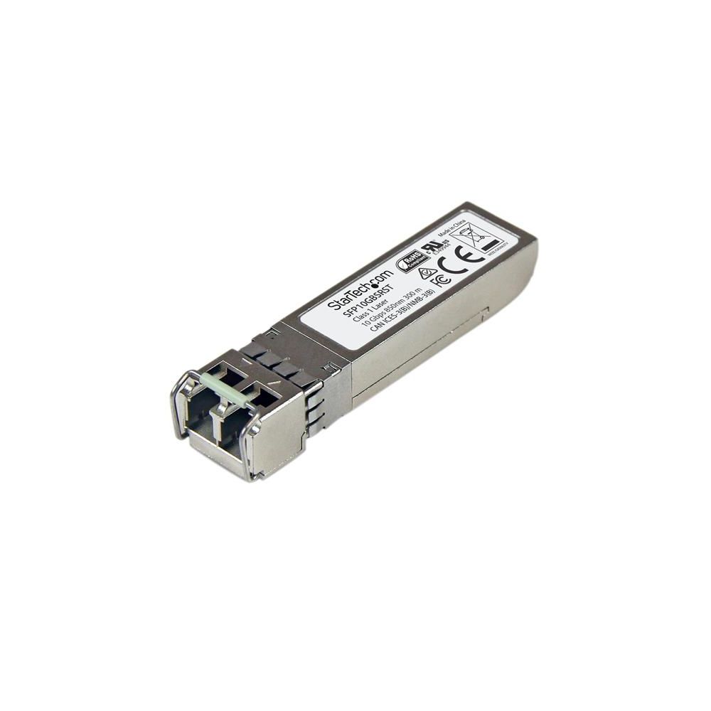 Startech - StarTech.com Module de transceiver SFP+ 10GBase-SR à fibre optique 10 Gigabit - Conforme aux normes MSA - Multimode LC - 300 m - Modem / Routeur / Points d'accès