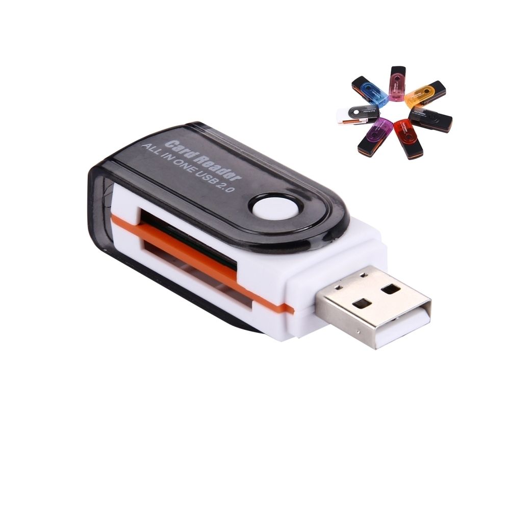 Wewoo - USB 2.0 tout en un lecteur de carte mémoire, SD / MMC / RS-MMC / mini SD / TF / SDHC MMC / MMC TURBO, 32 Go, Couleur Aléatoire - Lecteur carte mémoire
