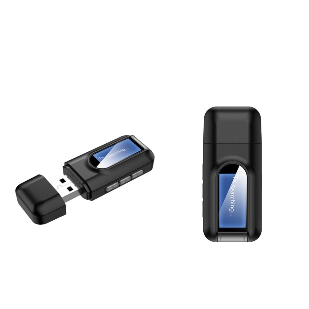 marque generique - 2x USB Bluetooth 5.0 émetteur Audio Affichage LCD Dongle Pour PC TV Voiture - Clé USB Wifi