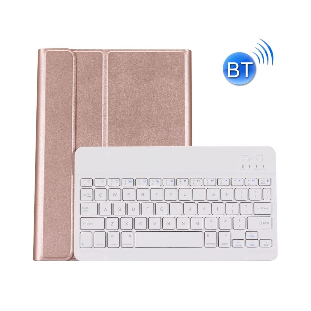 Wewoo - Clavier QWERTY rose pour iPad Air & Air 2 & Pro 9.7 & 9.7 pouces 2017 Ultra-mince ABS Bluetooth Horizontal Housse en cuir avec support Or - Clavier
