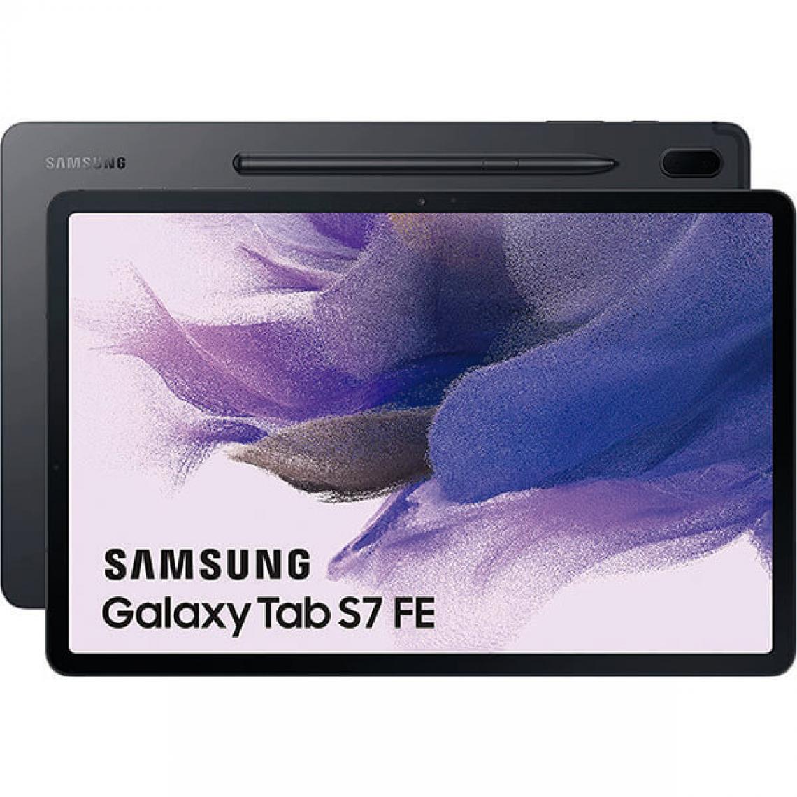 Samsung - Samsung Galaxy Tab S7 FE 5G 12.4" 4Go / 64Go Noir (Mystic Black) T736 - Tablette Android