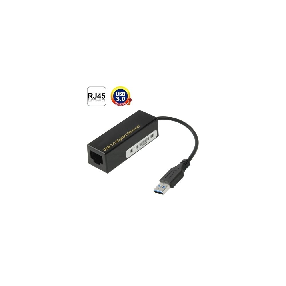 Wewoo - Adaptateur noir pour ordinateurs portables Ethernet USB 3.0 10/100 / 1000Mbps - Clé USB Wifi