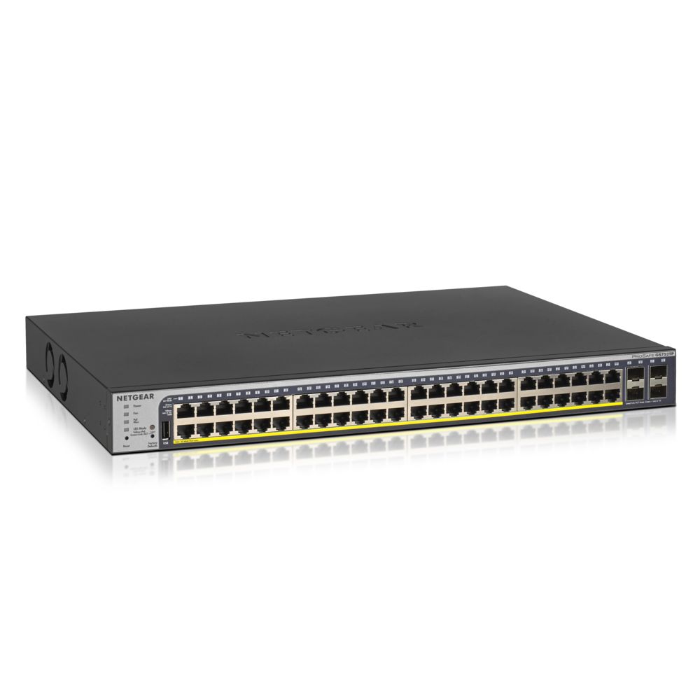 Netgear - Netgear GS752TP Géré L2/L3/L4 Gigabit Ethernet (10/100/1000) Noir 1U Connexion Ethernet, supportant l'alimentation via ce port (PoE) - Switch