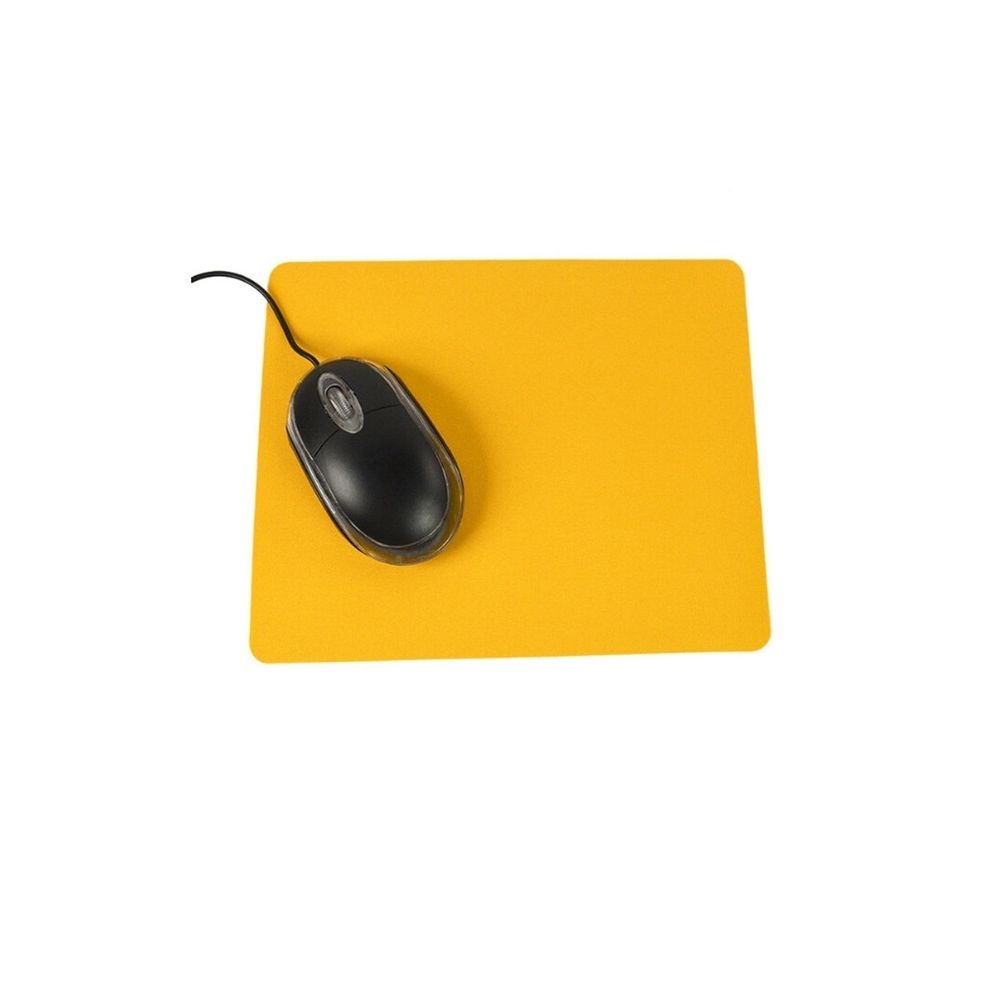 Wewoo - Tapis de souris antidérapant pour ordinateur bureau couleur unie optique 10 PCS (Jaune) - Tapis de souris