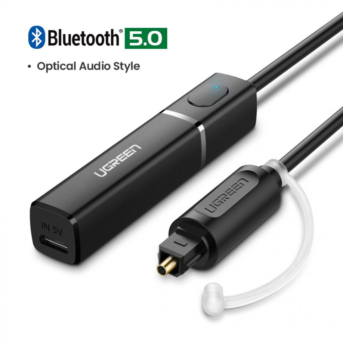 Generic -  Adaptateur Bluetooth 5.0 Optical Audio style ,  optique numérique sans fil , pour TV, PC, PS4, aptX LL, SPDIF, Toslink, musique - Noir  - Clé USB Wifi