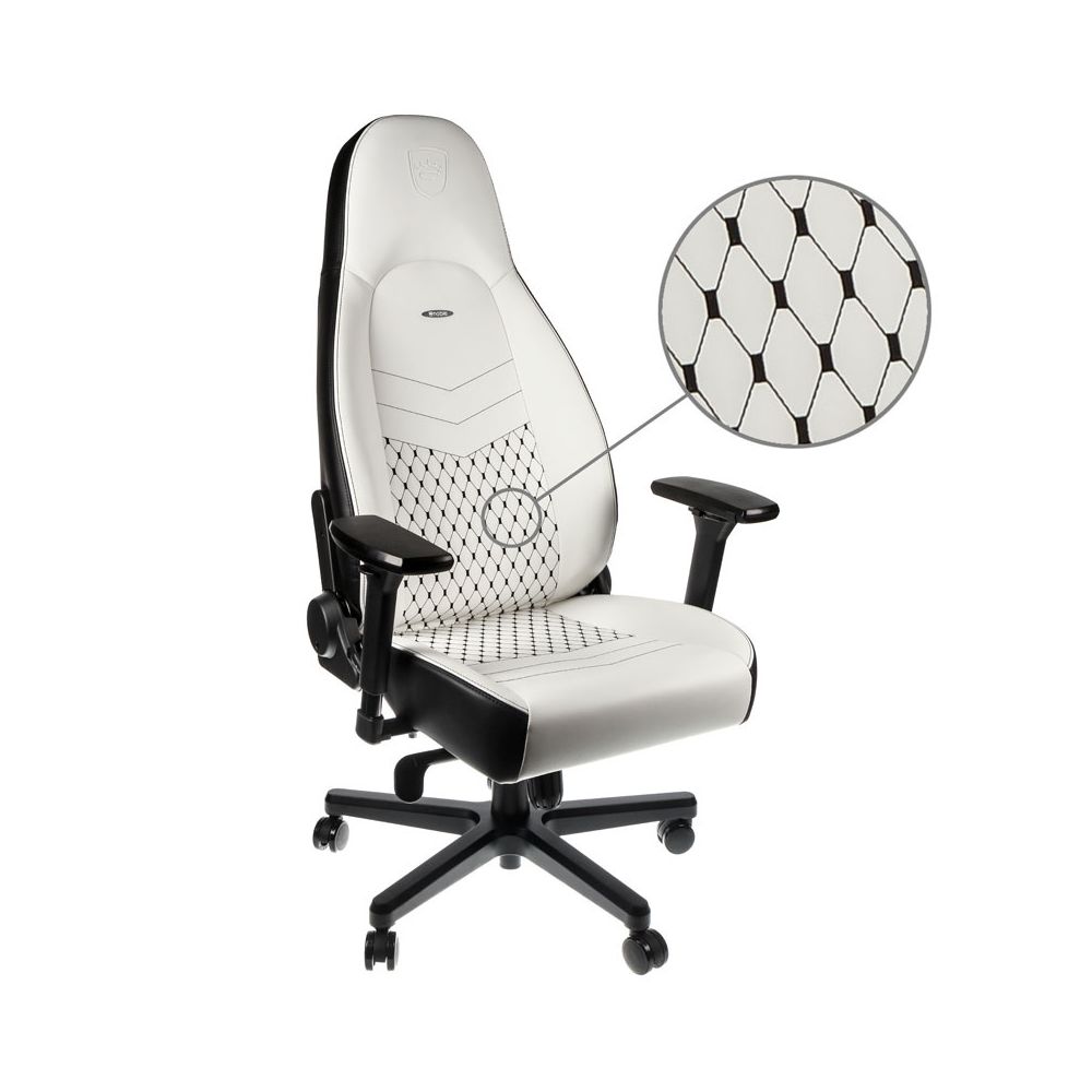 Noblechairs - ICON - Blanc/Noir - Chaise gamer