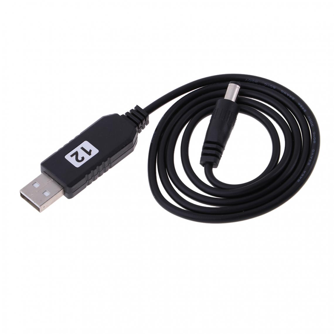 marque generique - USB DC 5V à 12V 5.5mm X 2.1mm DC Barrel Connecteur Mâle Jack Câble D'alimentation - Hub