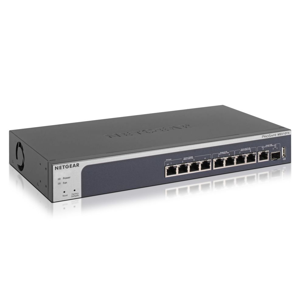 Netgear - Netgear MS510TX Géré L2/L3/L4 Gigabit Ethernet (10/100/1000) Gris - Switch