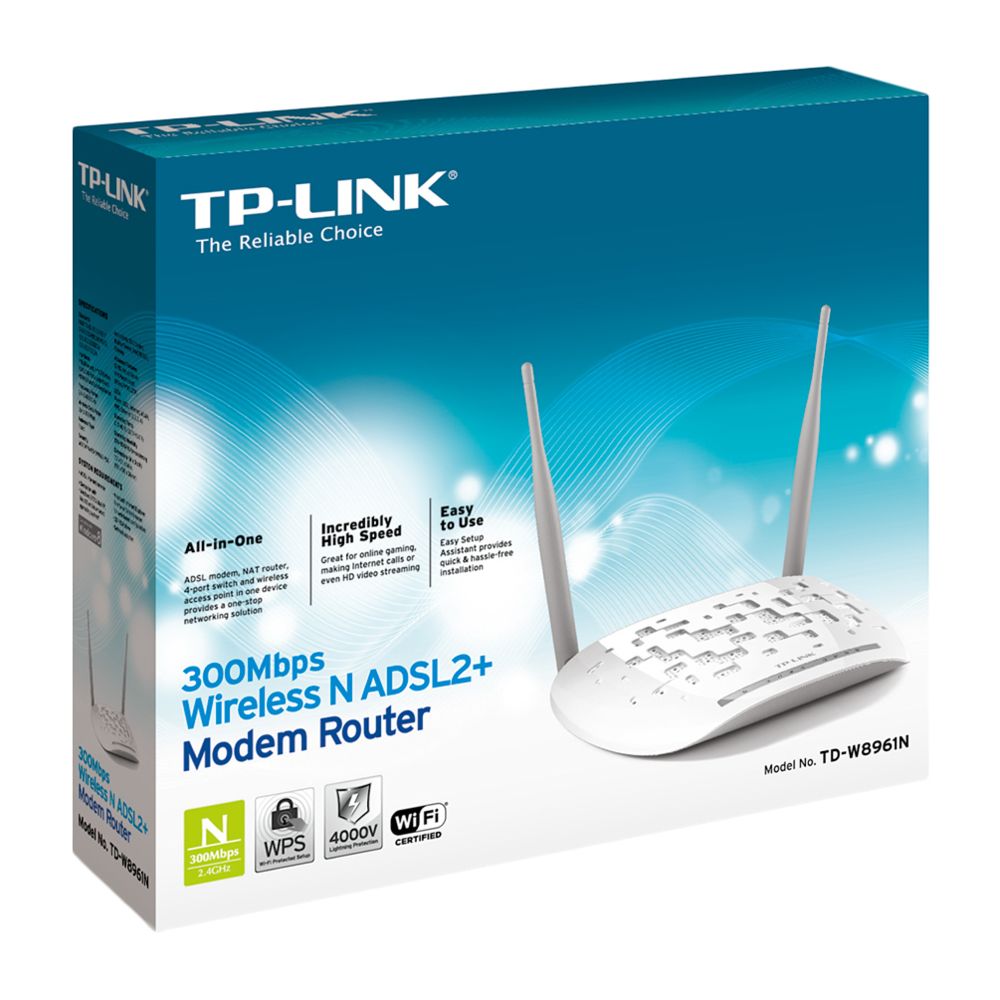 TP-LINK - TP-LINK TD-W8961N routeur sans fil Fast Ethernet Blanc - Modem / Routeur / Points d'accès
