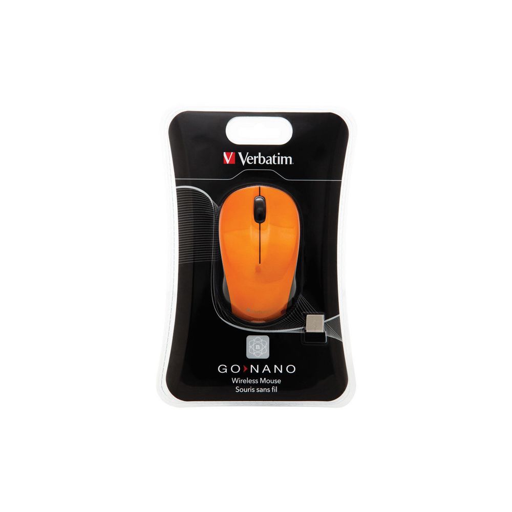Verbatim - VERBATIM - Wireless Mouse GO NANO orange - Souris
