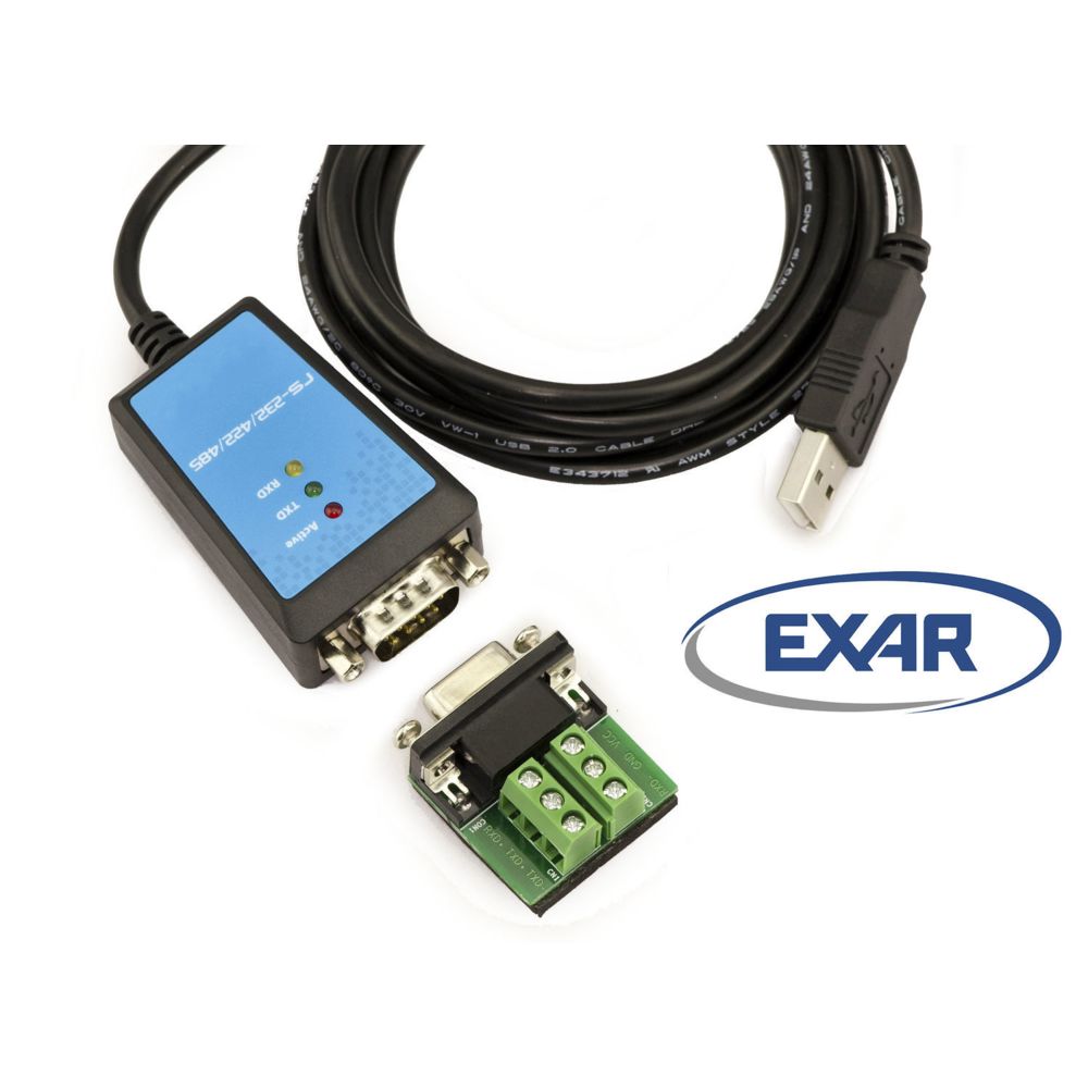 Kalea-Informatique - Convertisseur USB vers RS232 RS422 RS485 - CHIPSET EXAR XR21B1411 - CORDON 1.8M - PROTECTION MAGNETIQUE ANTIPARASITE - Switch