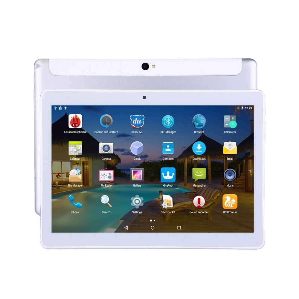 Wewoo - Tablette Tactile argent 4G, Appel, 10 pouces, 2 Go + 32 Go, Android 5.1 MTK6592 Octa Core 1.3GHz, double SIM, GPS, OTG, avec étui en cuir - Tablette Android