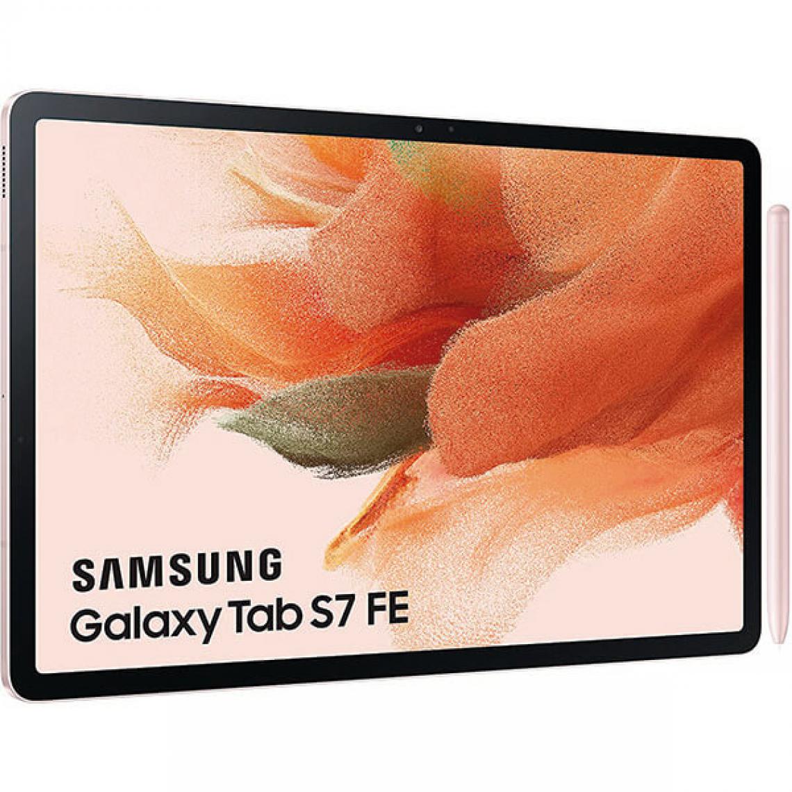 Samsung - Samsung Galaxy Tab S7 FE 12.4" 4GB/64GB Wi-Fi Rose (Mystic Pink) T733 - Tablette Android