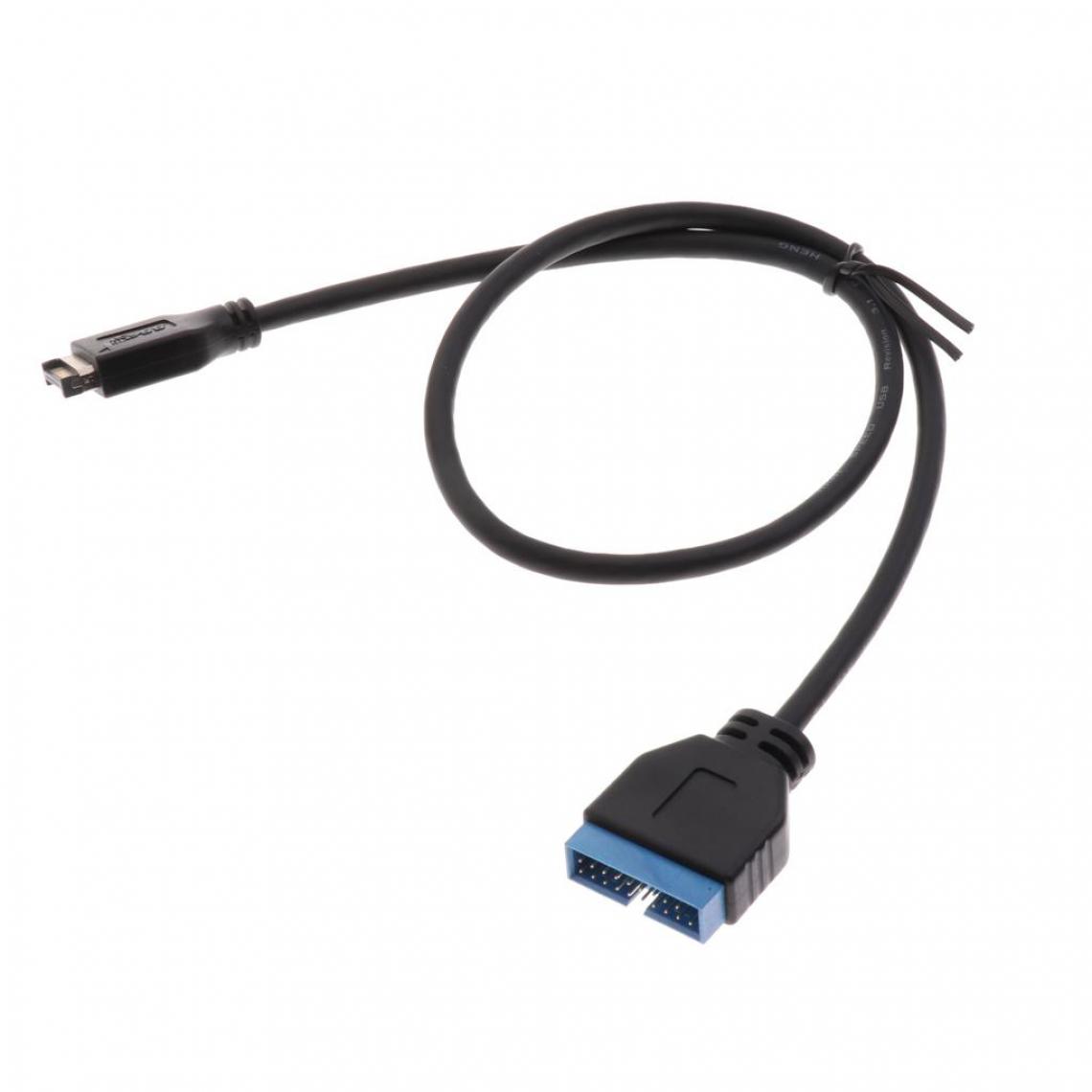 marque generique - USB 3.1 En-tête Du Panneau Avant Pour Usb 3.0 20pin En-tête Câble D'extension Pour Asus - Hub