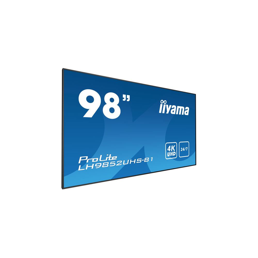 Iiyama - iiyama LH9852UHS-B1 affichage de messages 2,49 m (98"") LED 4K Ultra HD Digital signage flat panel Noir - Moniteur PC