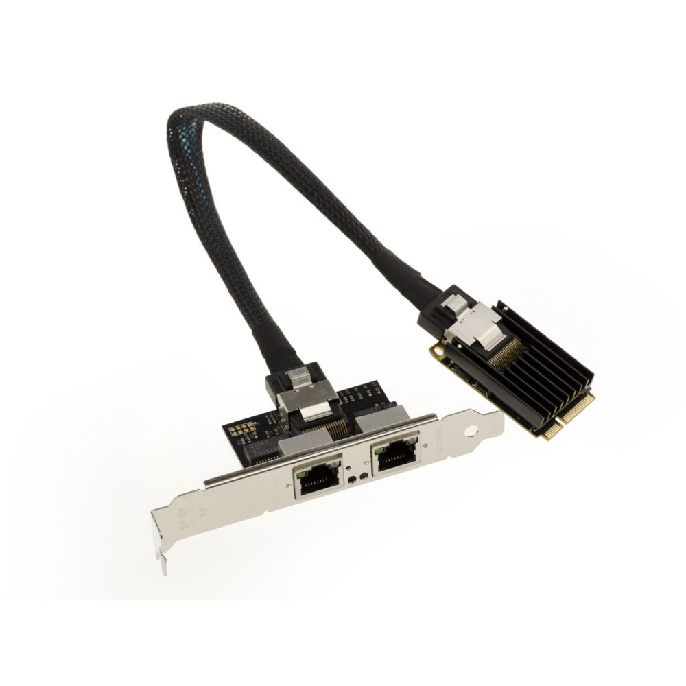 Kalea-Informatique - Carte Mini PCI EXPRESS (MiniPCIE) - 2 PORTS RJ45 LAN GIGABIT ETHERNET - CHIPSET INTEL I350 - mPCIe NIC 10 / 100 / 1000 - Carte réseau