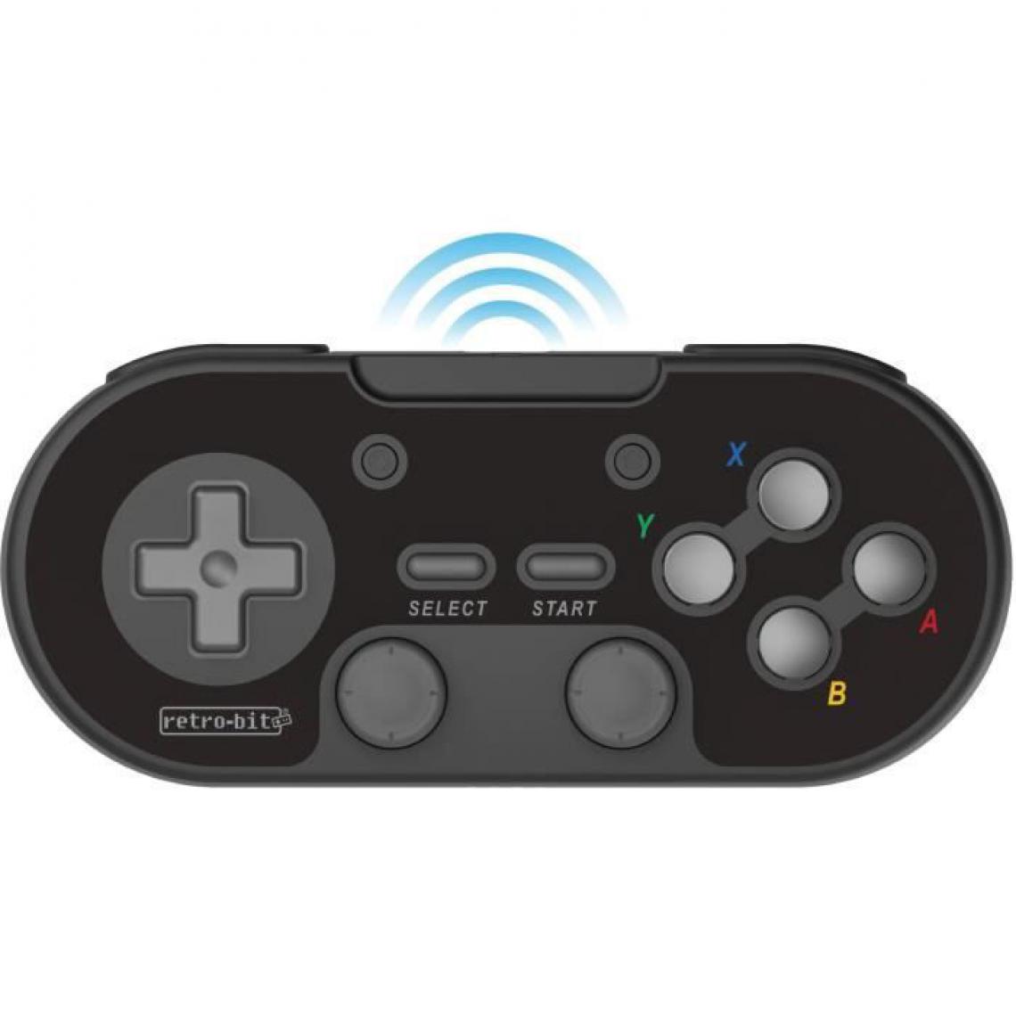 Cstore - Manette Sans Fil - RetroBit Legacy 16 - Noire - Switch, PC, Steam, Raspberry Pi, SNES, Android - Joystick