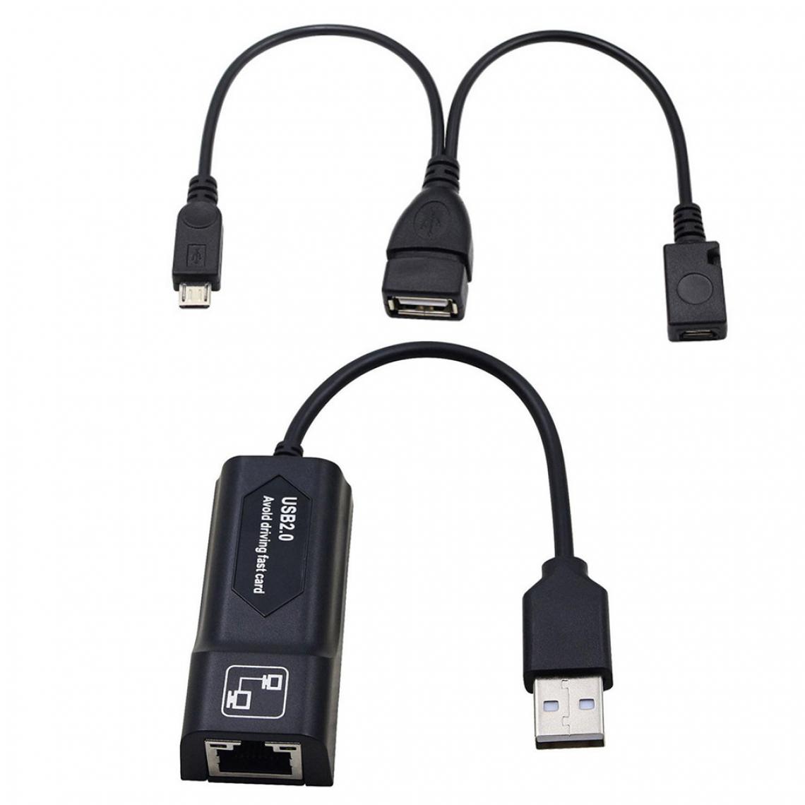 marque generique - Adaptateur USB Robuste Gigabit USB Vers La Carte Réseau RJ45 Lan RJ45 1000Mbps - Hub