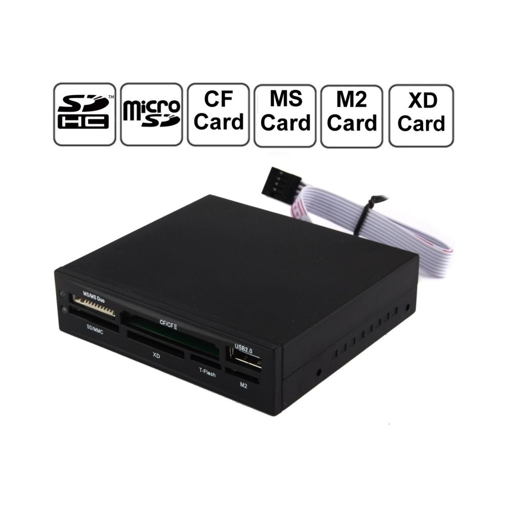 Wewoo - Tout en 1 interne XD / SD / MMC / T-Flash / Carte mémoire MS Duo / CF / M2 PRO, lecteur de intégré USB 2.0 - Lecteur carte mémoire