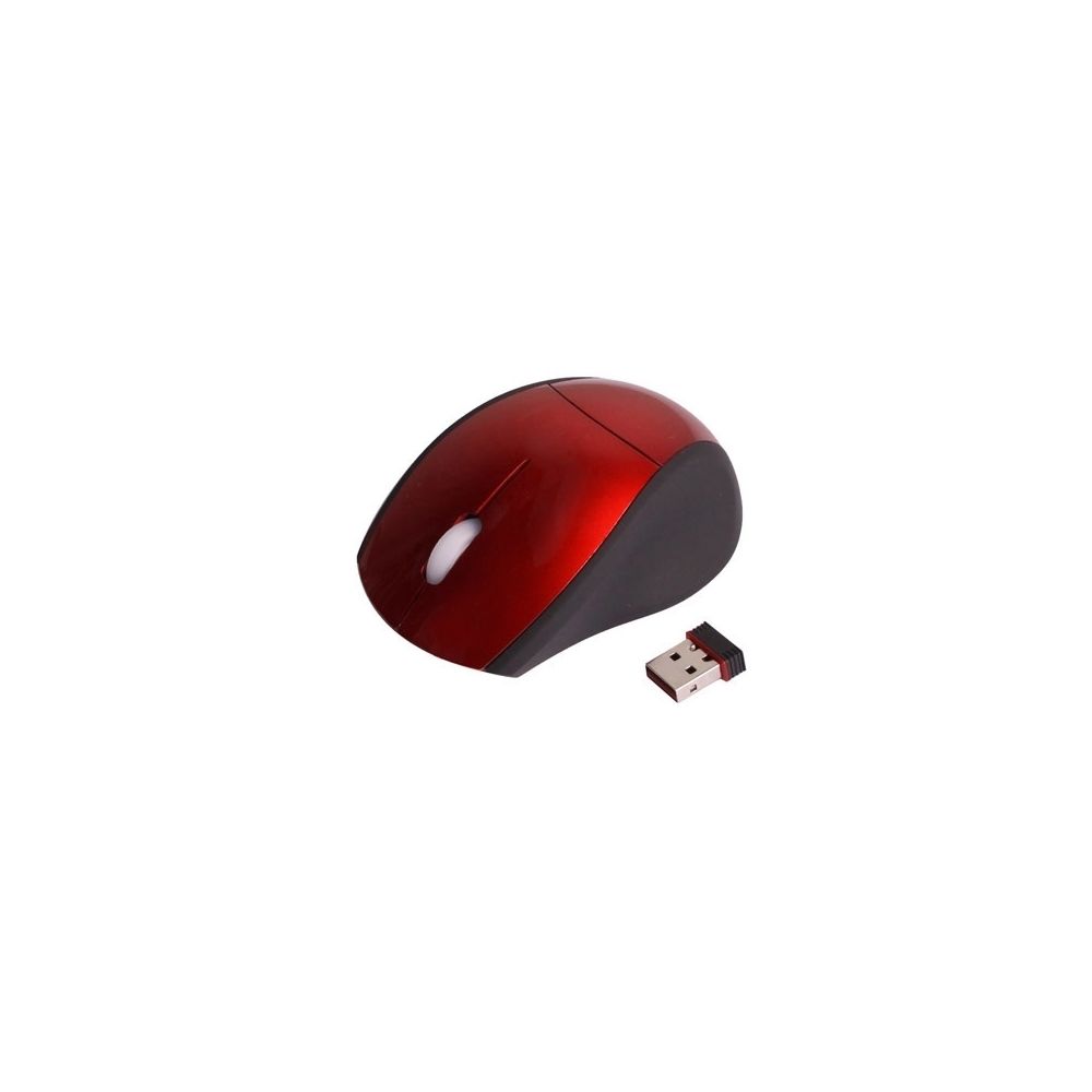 Wewoo - Souris sans fil rouge Mini optique sans 2,4 GHz avec mini récepteur USB, Plug and Play, distance de travail 10 mètres - Souris