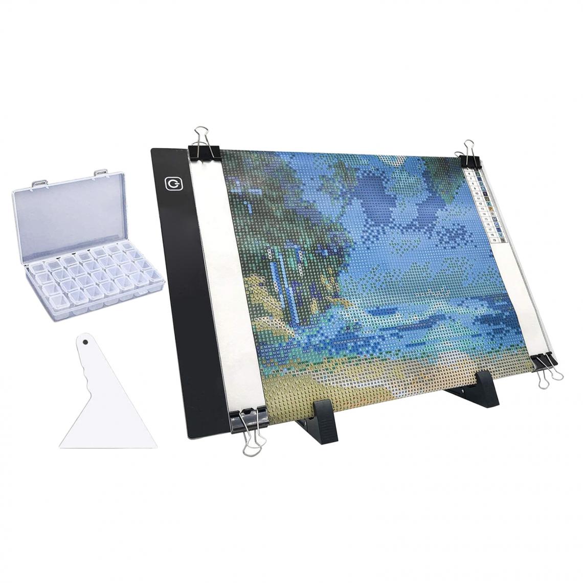 marque generique - Portable A4 Tracing LED Copy Board Light Box, Ultra-Thin Adjustable USB Power Artcraft LED Trace Light Pad for Tattoo Drawing, Streaming, Sketching, - Tablette Graphique