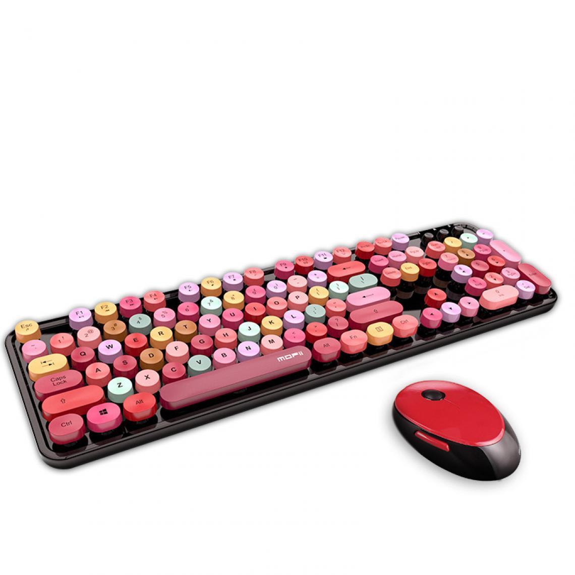 Generic - Ensemble d'ordinateur de bureau de souris de clavier de couleur sans fil - Clavier