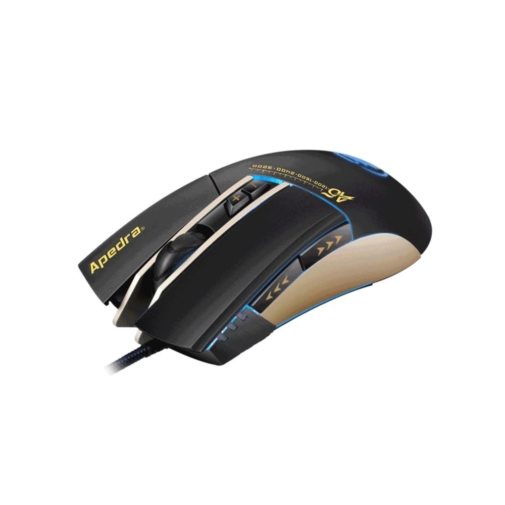 Wewoo - Souris noir pour Ordinateur PC Portable Haute Précision Gaming Mouse LED quatre couleur contrôlée respiration lumière USB 7 Boutons 3200 DPI Filaire Optique - Souris