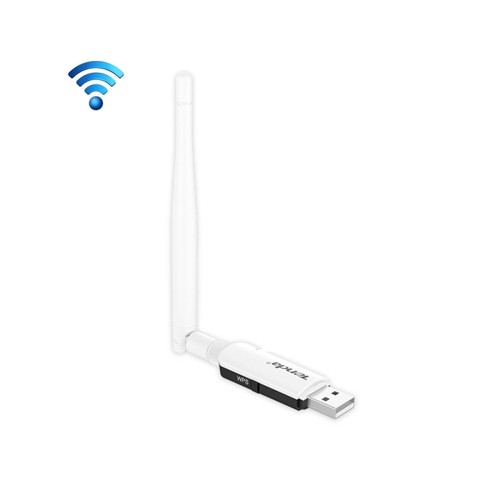 Wewoo - Adaptateur blanc Portable 300Mbps Sans Fil USB WiFi Carte Réseau Récepteur Externe avec Antenne - Clé USB Wifi