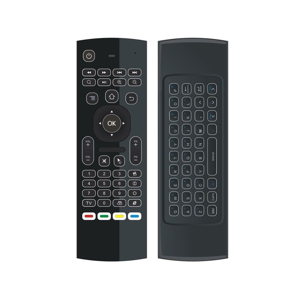 Wewoo - Pour Android TV Box Player et PC tablette mx3 2 en 1 6-axe Air Mouse 2.4G Clavier rétroéclairage sans fil + Somatosensory télécommande - Clavier