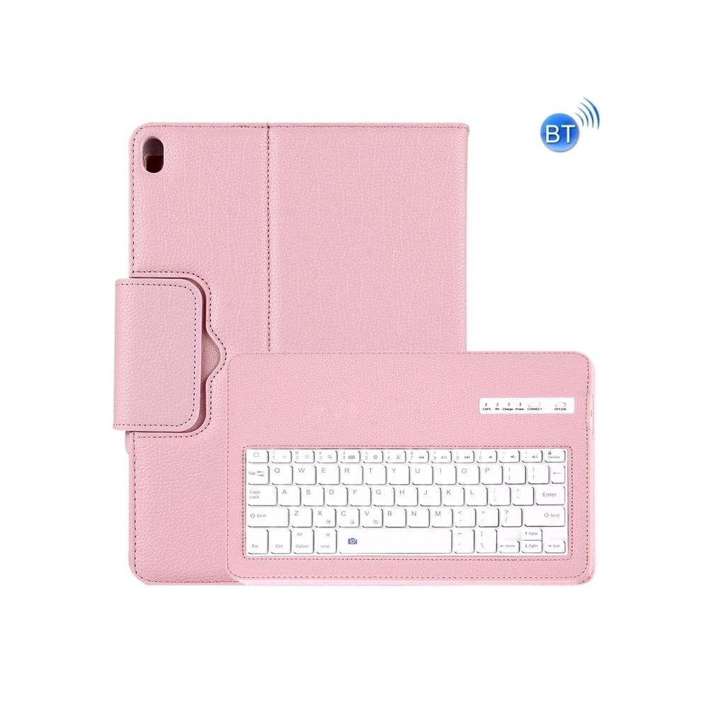 Wewoo - Etui à rabat horizontal avec clavier Bluetooth détachable et texture Litchi pour iPad Pro 11 pouces (2018) (rose) - Clavier