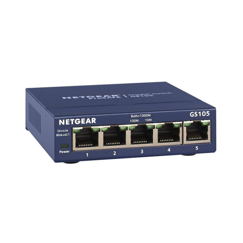 Netgear - Switch 5 ports - GS105GE- Bleu - Switch