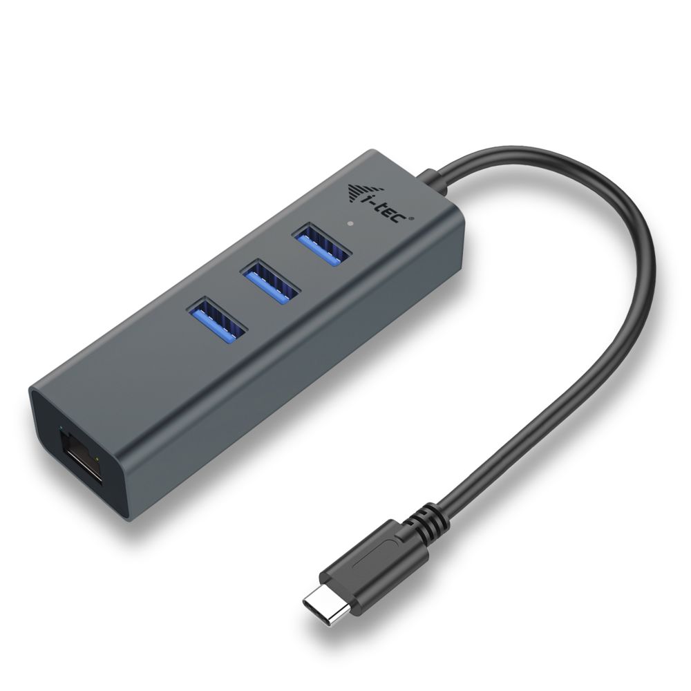 I-Tec - i-tec Metal Concentrateur Ethernet HUB USB-C avec 3 ports + Adaptateur Gigabit Ethernet - Hub