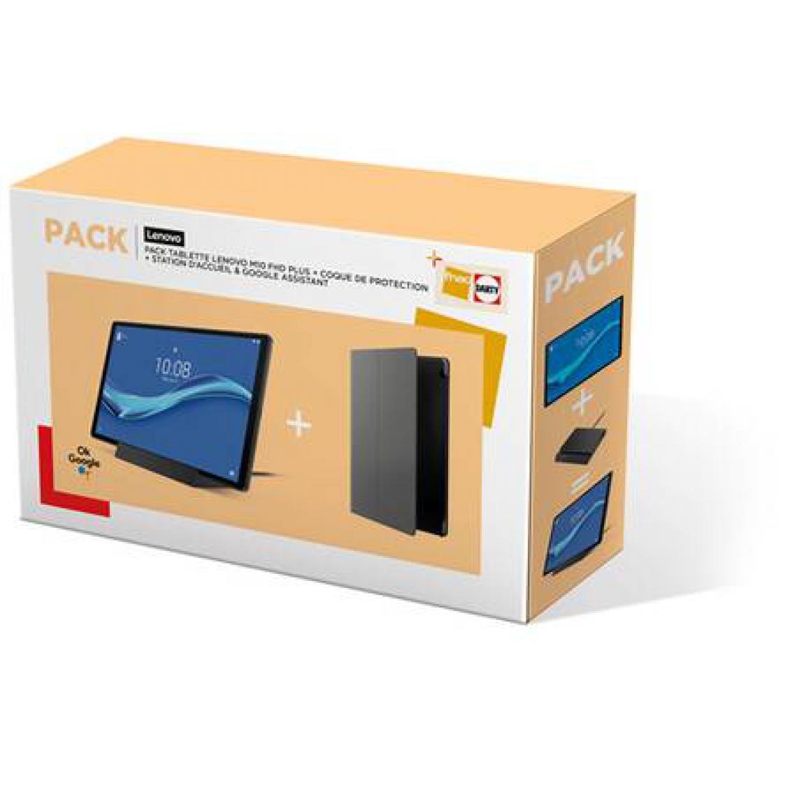 Lenovo - Pack M10+ 10.3'' 128Go Wifi Grise + Station d'accueil + Folio - Tablette Windows