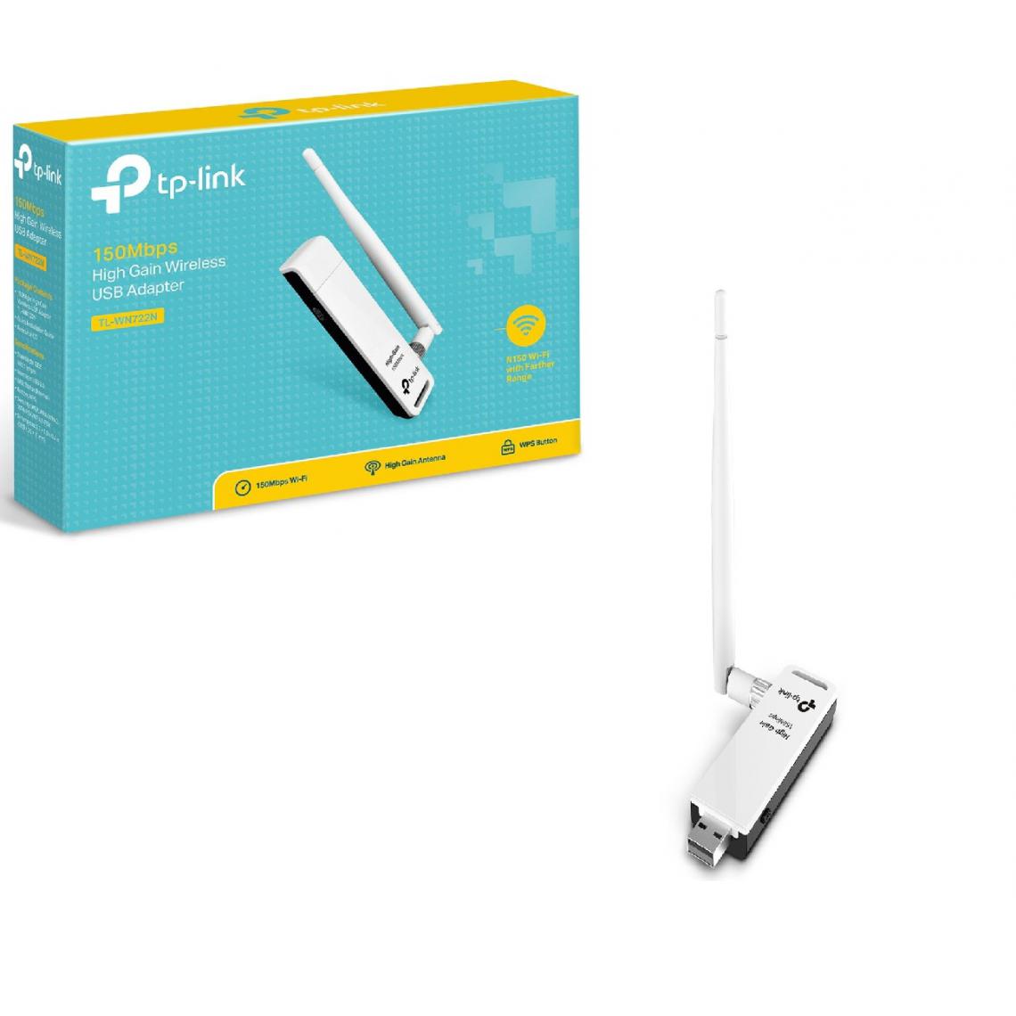 TP-LINK - Adaptateur USB WiFi TL-WN722N - Clé USB Wifi