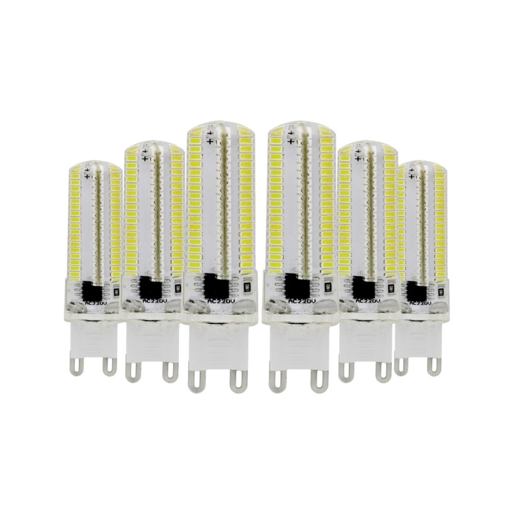 Wewoo - Ampoule LED SMD 3014 6PCS G9 7W CA 220-240V 152LEDs SMD 3014 lampe de silicone à économie d'énergie (blanc froid) - Ampoules LED