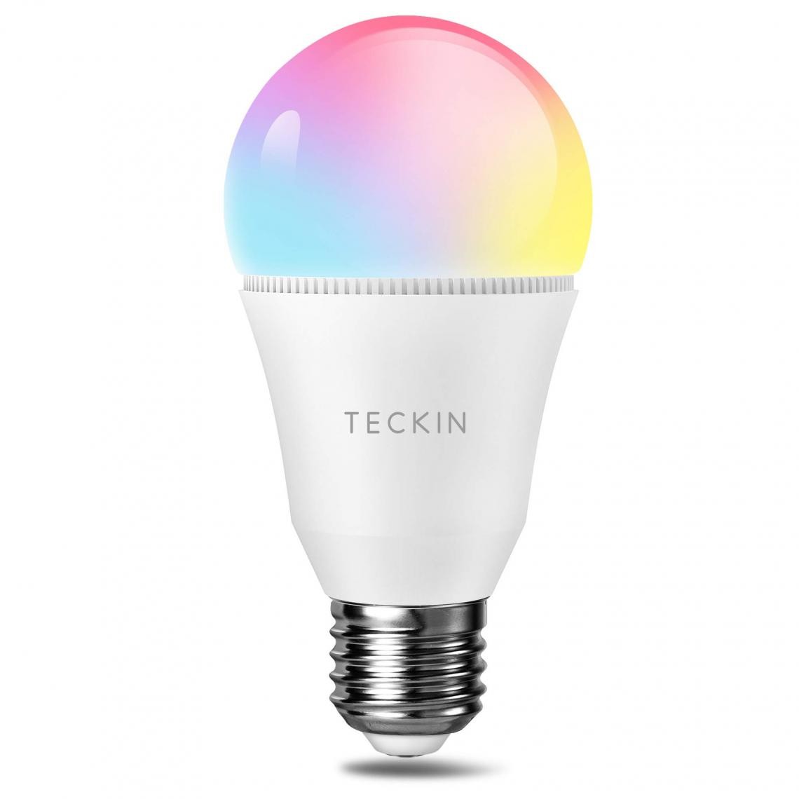 Teckin - TECKIN Ampoule Alexa WiFi LED E26 A19 SB60-1, Ampoule Intelligente, Compatible avec Alexa, Google Home, Multicolore, Dimmable, Lumière Chaude et Froide, 7.5W 800LM. 1Pc - Ampoules LED