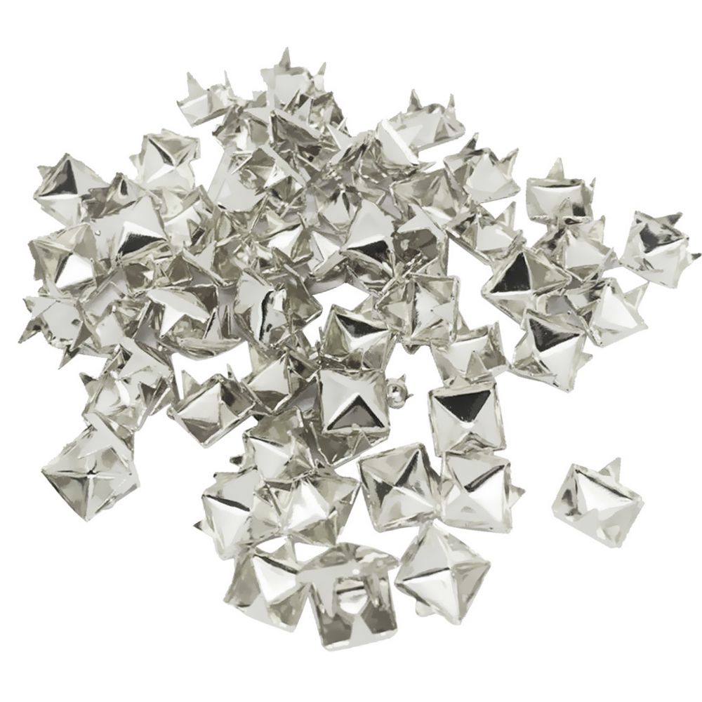 marque generique - 100 pièces pyramide perles rivets spots punk diy sac en cuir chaussures en or - Boulonnerie