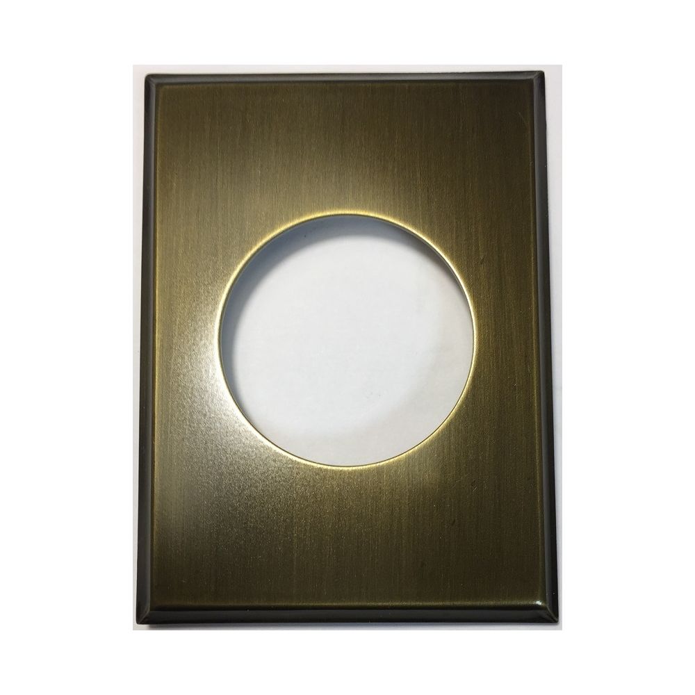 Arnould - Arnould 66862 - Plaque métal pour prise 2P 2P+T et Variateur - Moderne bronze - Le silencieux - Interrupteurs et prises en saillie