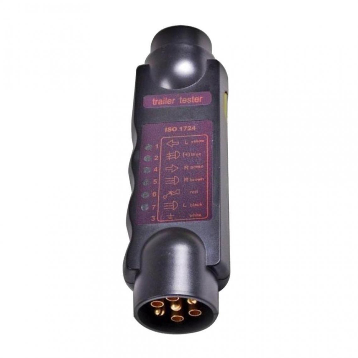 Justgreenbox - Vehicle Trailer 7Pin LED Light Cable Circuit Towing Plug Socket Tester 12V - Appareils de mesure