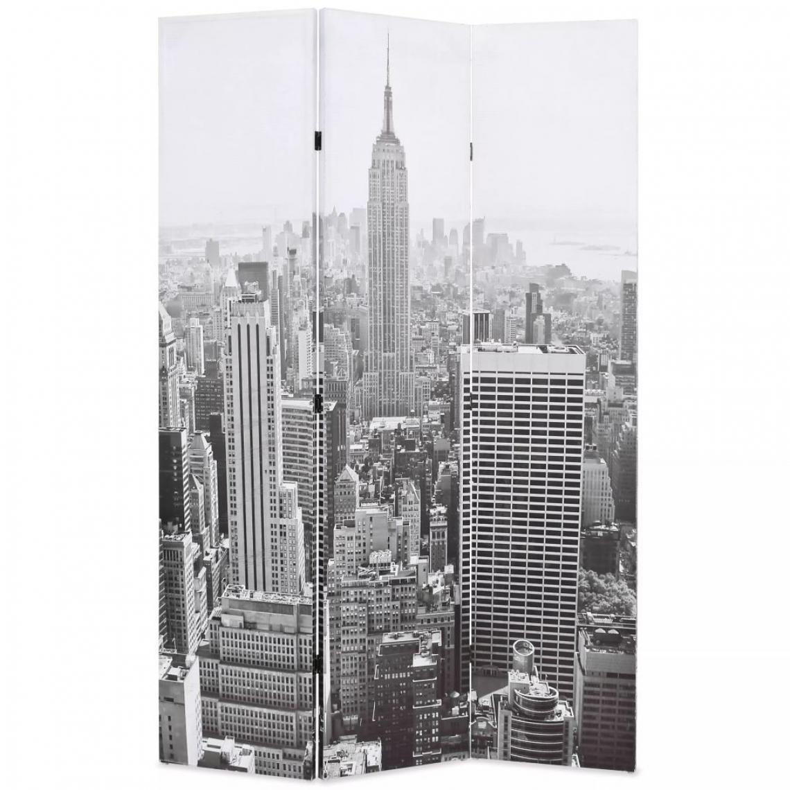 Vidaxl - Cloison de séparation pliable 120x180 cm New York Noir et blanc - Séparateurs de pièces - Meubles | Multicolore - Multicolore - Cloisons
